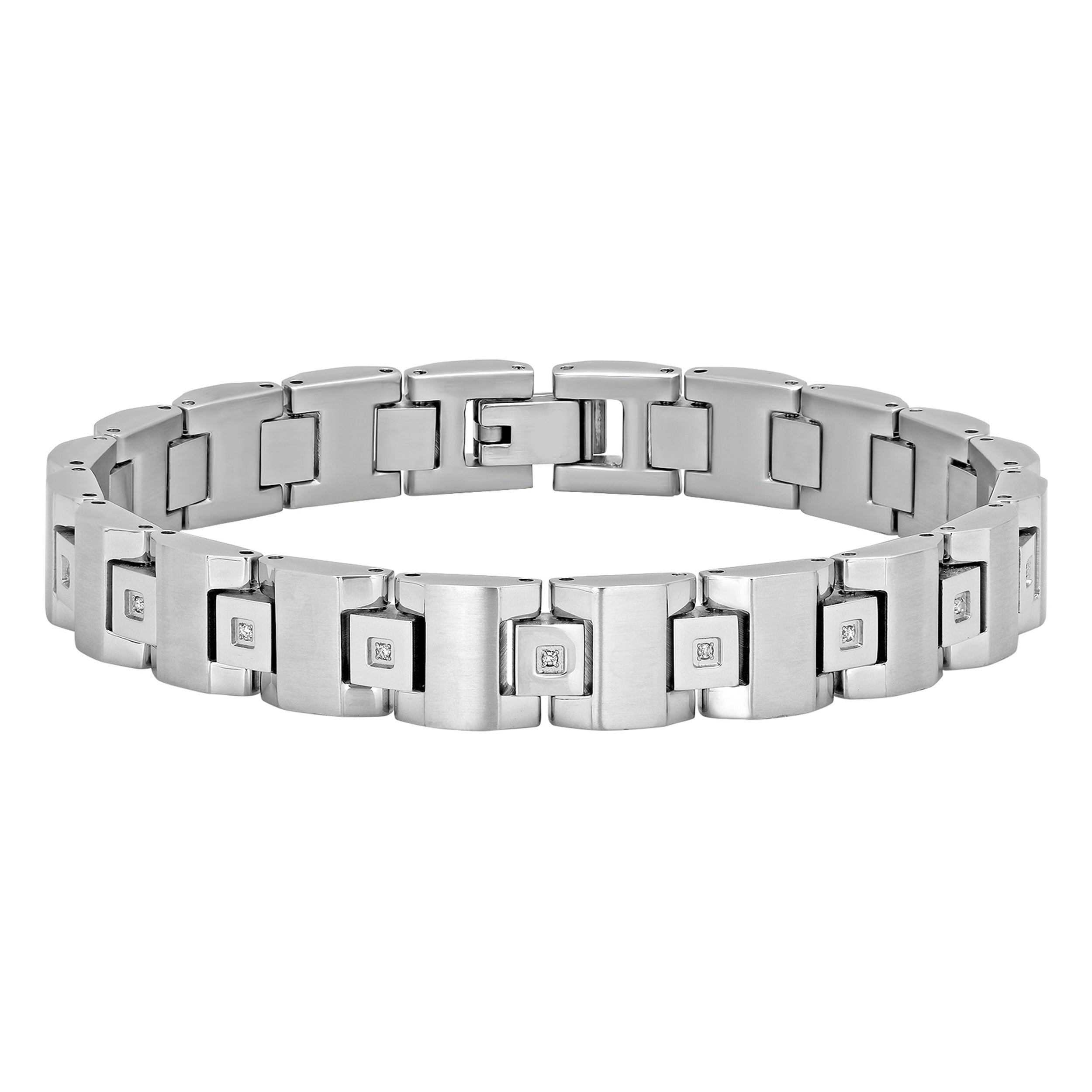 COOLSTEELANDBEYOND Uomo Donna Acciaio Inossidabile Lato Orizzontale Laterale Croce Collegamento Chain Bracciale, Colore Argento COOLSTEELANDBEYOND Uomo Donna Acciaio Inossidabile Lato Orizzontale Laterale Croce Collegamento Chain Bracciale, Colore Argento