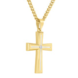 Faceted Cross Pendant