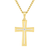 Faceted Cross Pendant