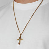 Beveled Edge Cross Pendant