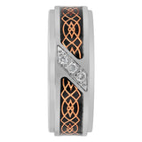 CARBON FIBER BAND WITH DIAMONDS