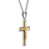 TWO-TONE CRUCIFIX PENDANT