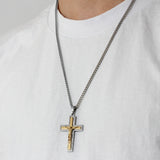 TWO-TONE CRUCIFIX PENDANT