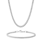 THIN FRANCO BRACELET & CHAIN SET