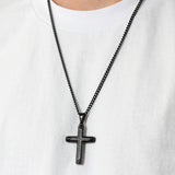 1/6CTW BLACK DIAMOND CROSS PENDANT