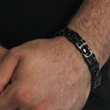 RUBBER INLAY LINK BRACELET