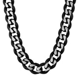 BEVELED CURB BRACELET & CHAIN SET