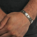 1/6CTW DIAMOND LAYERED LINK BRACELET