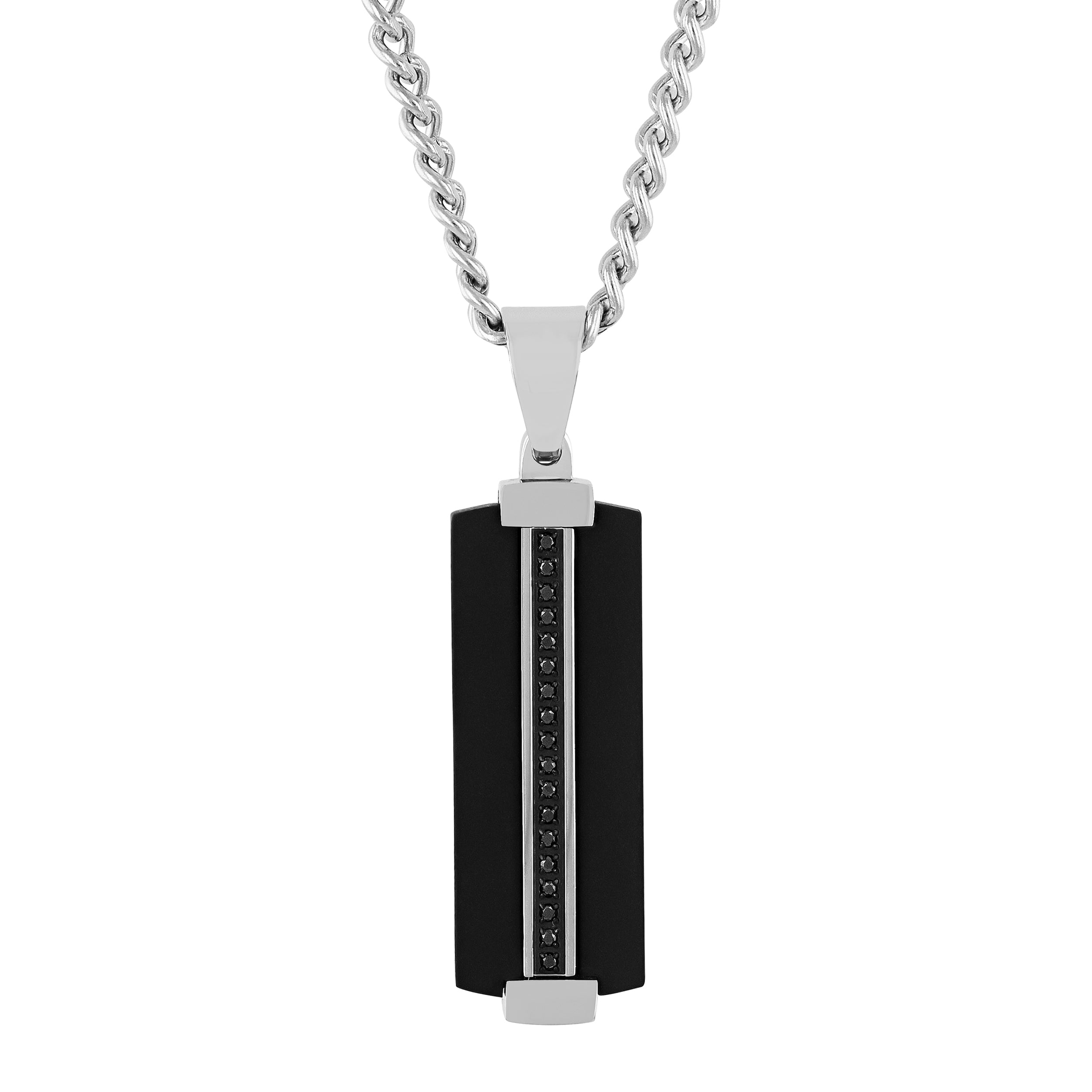 .10CTW STAINLESS STEEL STICK PENDANT