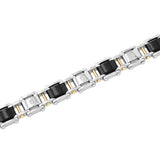 DIAMOND ACCENT CARBON FIBER BRACELET