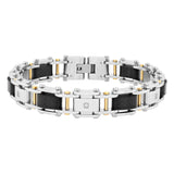 DIAMOND ACCENT CARBON FIBER BRACELET
