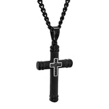 DIAMOND ACCENT ROUNDED CROSS PENDANT