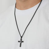 DIAMOND ACCENT ROUNDED CROSS PENDANT
