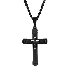 DIAMOND ACCENT ROUNDED CROSS PENDANT