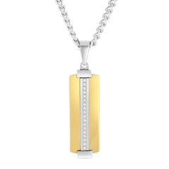 .10CTW STAINLESS STEEL STICK PENDANT