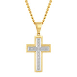 DIAMOND ACCENT CROSS PENDANT