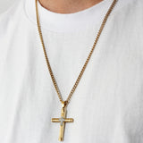 DIAMOND ACCENT ROUNDED CROSS PENDANT