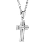 DIAMOND ACCENT CROSS PENDANT