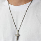 DIAMOND ACCENT CROSS PENDANT