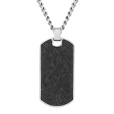 FORGED CARBON FIBER DOG TAG PENDANT