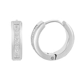1/6CTW DIAMOND HUGGIE HOOP EARRINGS
