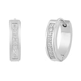 1/6CTW DIAMOND HUGGIE HOOP EARRINGS