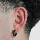 1/6CTW DIAMOND HUGGIE HOOP EARRINGS