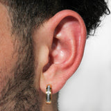 1/6CTW DIAMOND HUGGIE HOOP EARRINGS