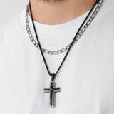 LAYERED CROSS NECKLACE