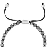 GEOMETRIC HEMATITE BOLO BRACELET