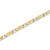 TWO-TONE BAR LINK BRACELET
