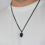 GARNET SKULL PENDANT