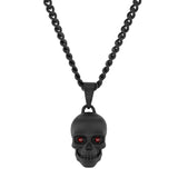 GARNET SKULL PENDANT