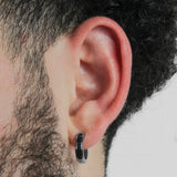 1/6CTW DIAMOND HUGGIE HOOP EARRINGS
