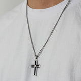INLAY CROSS PENDANT