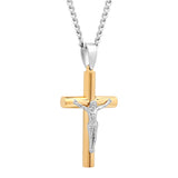 TWO-TONE CLASSIC CROSS PENDANT