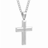 .03CT DIAMOND ACCENT CROSS PENDANT
