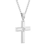 DIAMOND ACCENT CROSS PENDANT