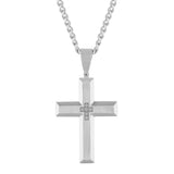 DIAMOND ACCENT CROSS PENDANT