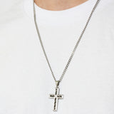 INLAY CROSS PENDANT