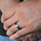 CARBON FIBER BAND WITH DIAMONDS