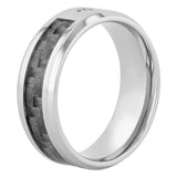 CARBON FIBER BAND WITH DIAMONDS