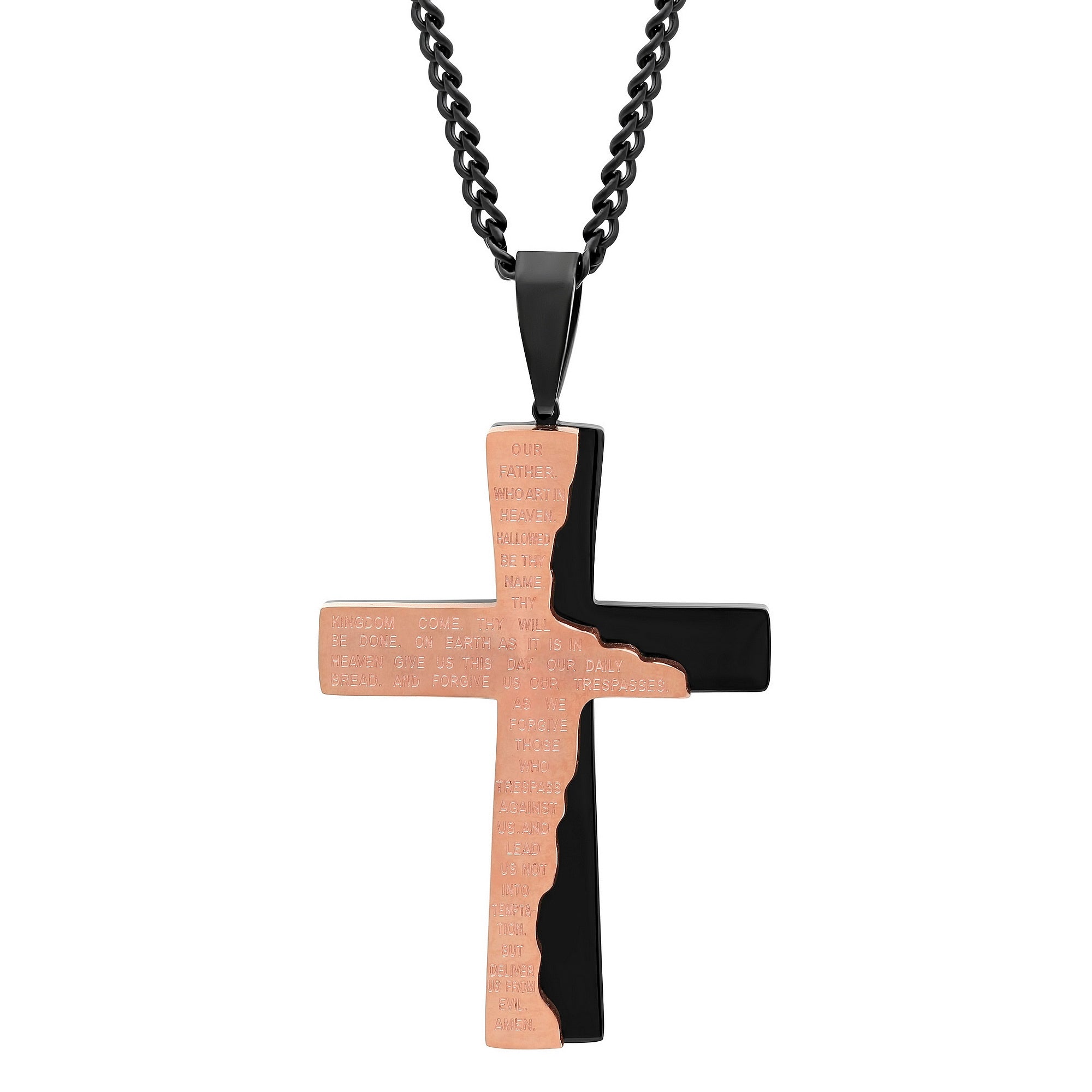 LORD'S PRAYER CROSS PENDANT