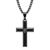 DIAMOND ACCENT CROSS PENDANT