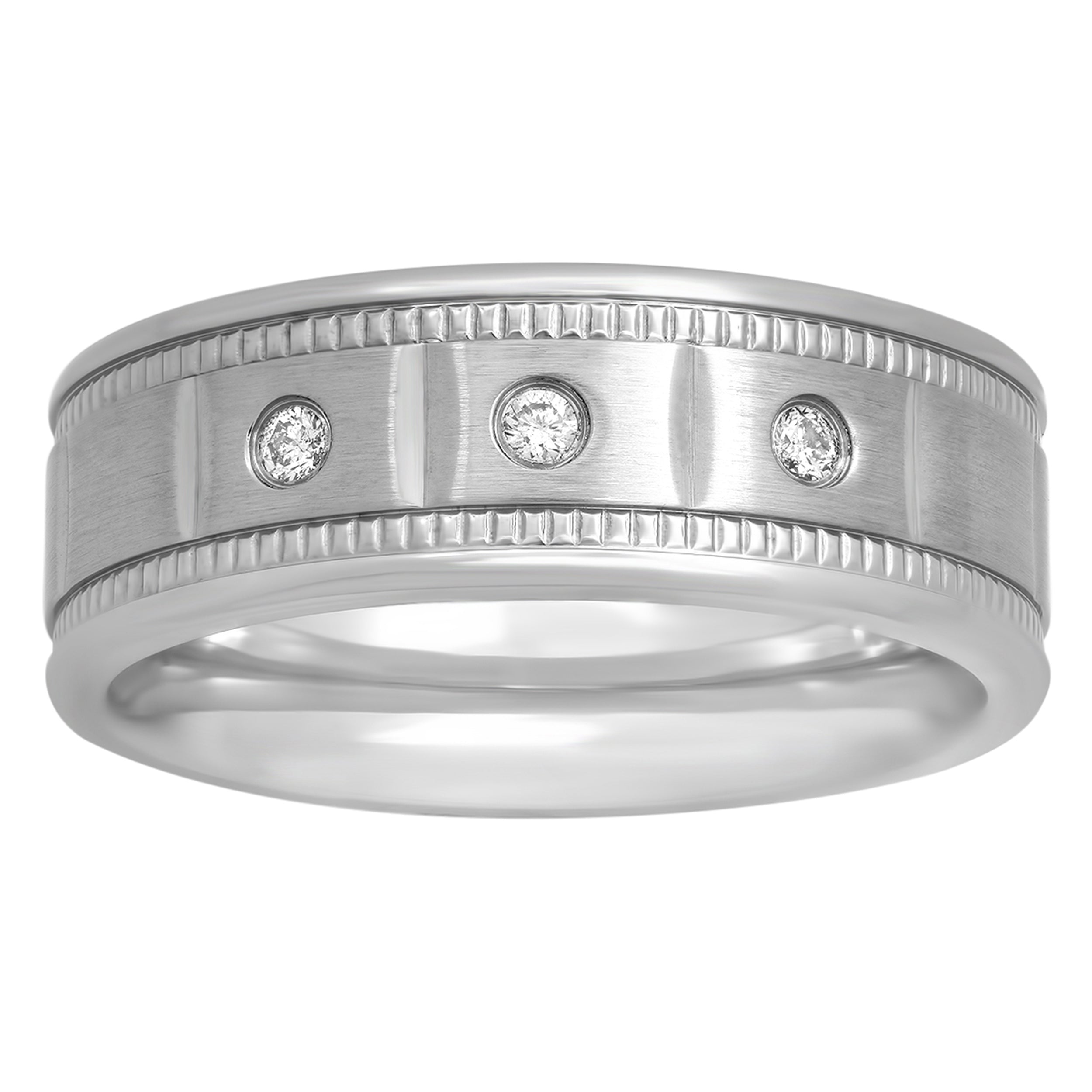 DIAMOND MILGRAIN EDGE BAND