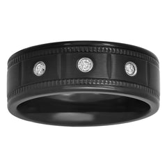 DIAMOND MILGRAIN EDGE BAND