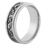 CARBON FIBER BAND WITH DIAMONDS