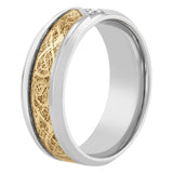 CARBON FIBER BAND WITH DIAMONDS