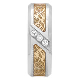 CARBON FIBER BAND WITH DIAMONDS