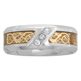 CARBON FIBER BAND WITH DIAMONDS